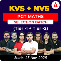 KVS + NVS | Selection Batch | Maths PGT (Tier -1 + Tier -2) 2025-26 | Online Live Classes by Adda247